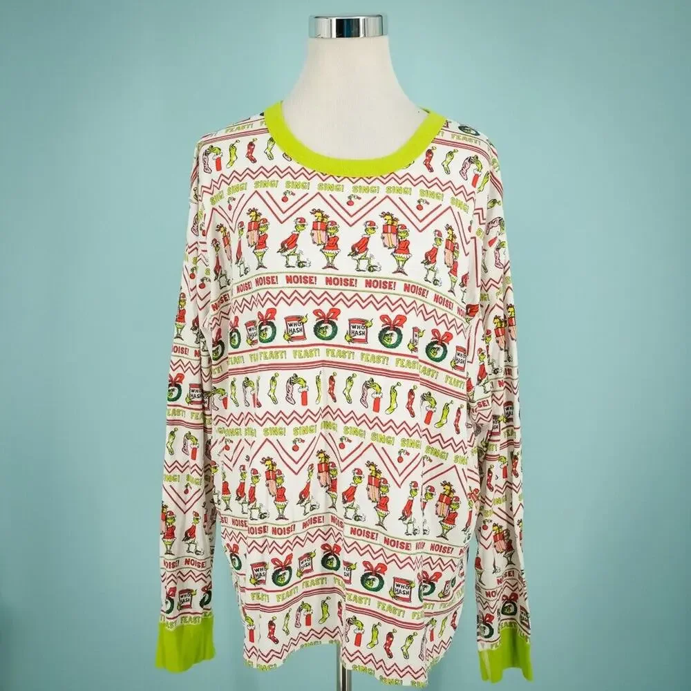 Hanna Andersson Size XXL Dr. Seuss The Grinch Christmas Long John Pajama Top